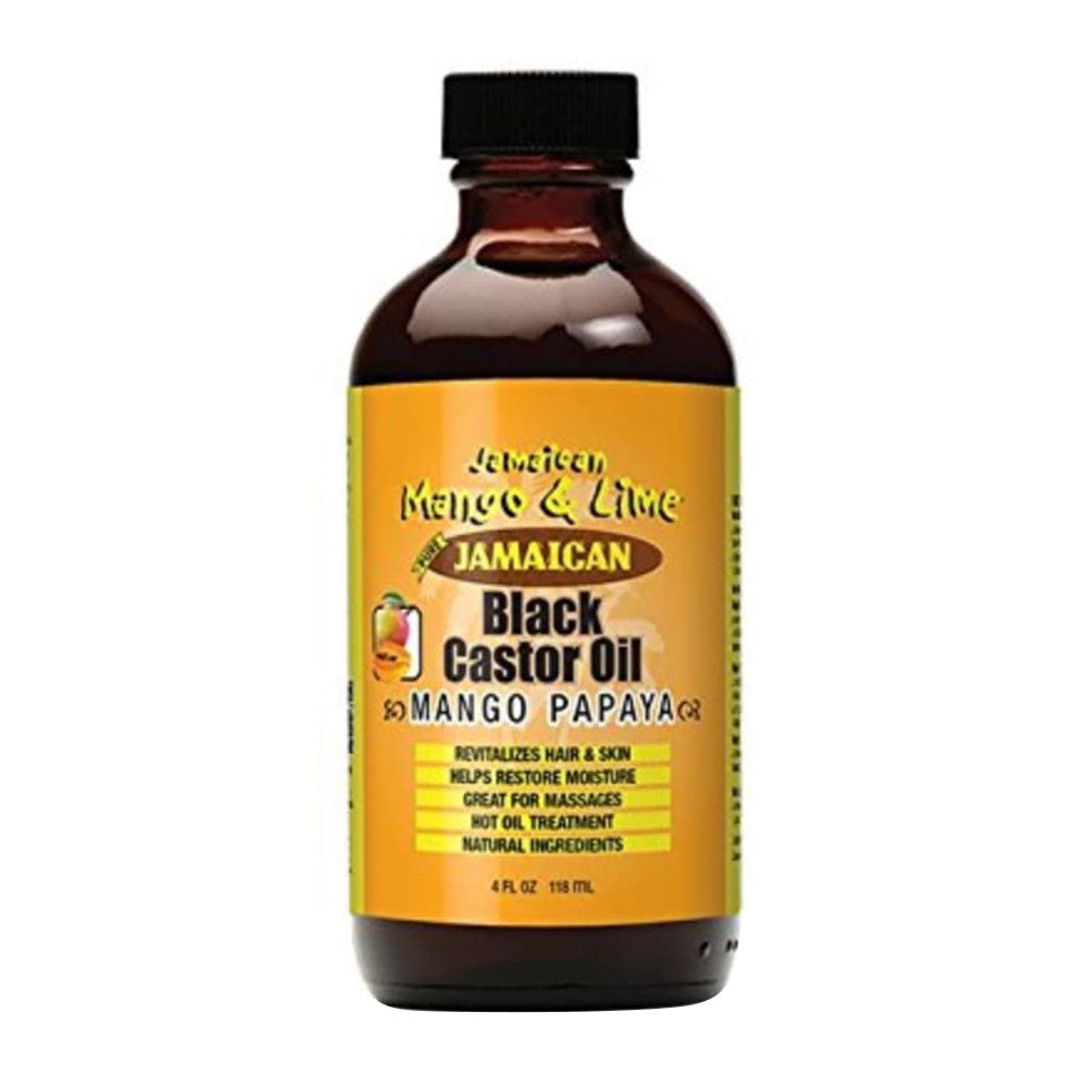 Jamaican Mango and Lime Black Castor Oil, Mango Papaya, 4 Oz